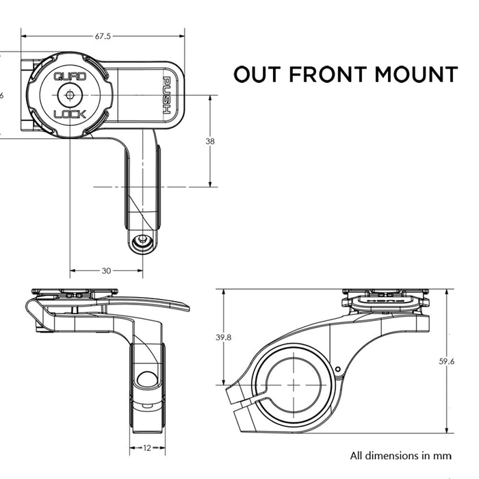 QUAD LOCK - Cycling - Out Front Mount - Tech Info