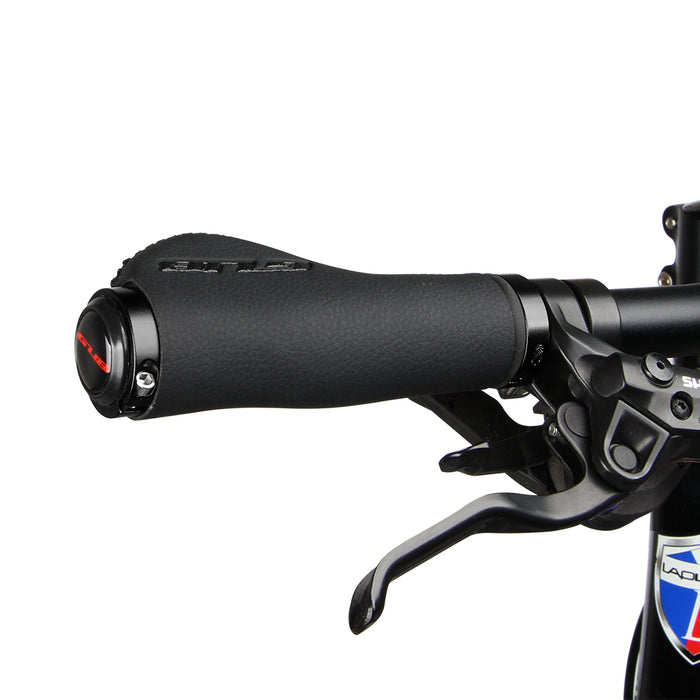 Black Microfibre Leather Handlebar Grips