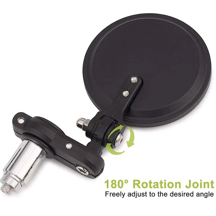 Bar-End Rear View Mirrors - Round (BM110)