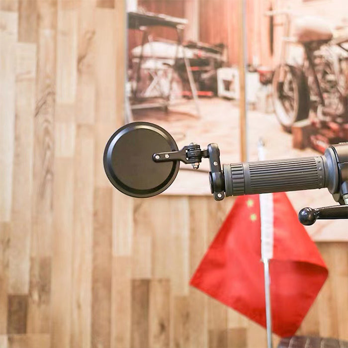 Bar-End Rear View Mirrors - Round (BM110)