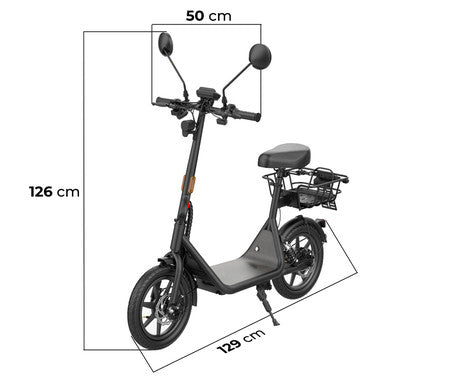 Gyroor C1 Plus EEC -European Standard Model - Popular Seated Escooter with Rear Basket 30km/h💥