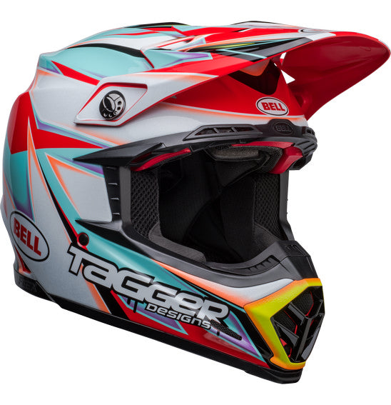 Bell MOTO-9S FLEX Tagger Edge White/Aqua