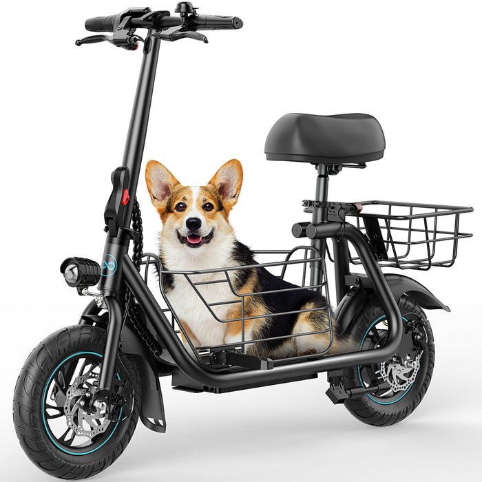 Gyroor C1S - Seated Escooter with Basket