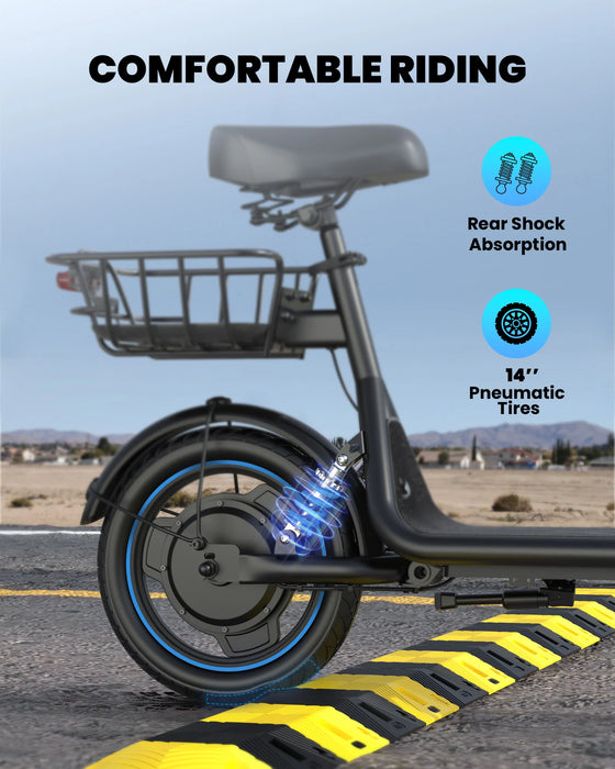 Gyroor C1 Plus - Seated Escooter with Basket