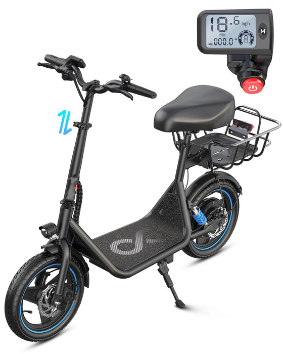 Gyroor C1 Plus - Seated Escooter with Basket