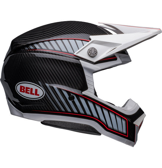 Bell MOTO-10 SPHERICAL Rhythm White/Black — STORM RIDES