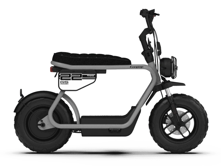Coopop Rugged GS - Electric Moped - NZ Road Legal - Launch Special - Demo In Store!💥- Stone Gray