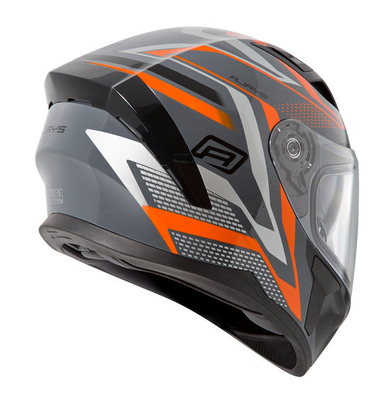 RJAYS APEX III Helmet - IGNITE Gry/Org | Internal Sun-Shield