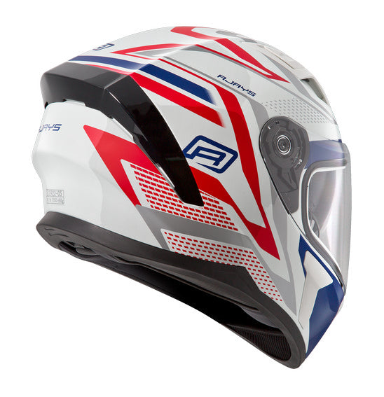 RJAYS APEX III Helmet - IGNITE Wht/Blu | Internal Sun-Shield